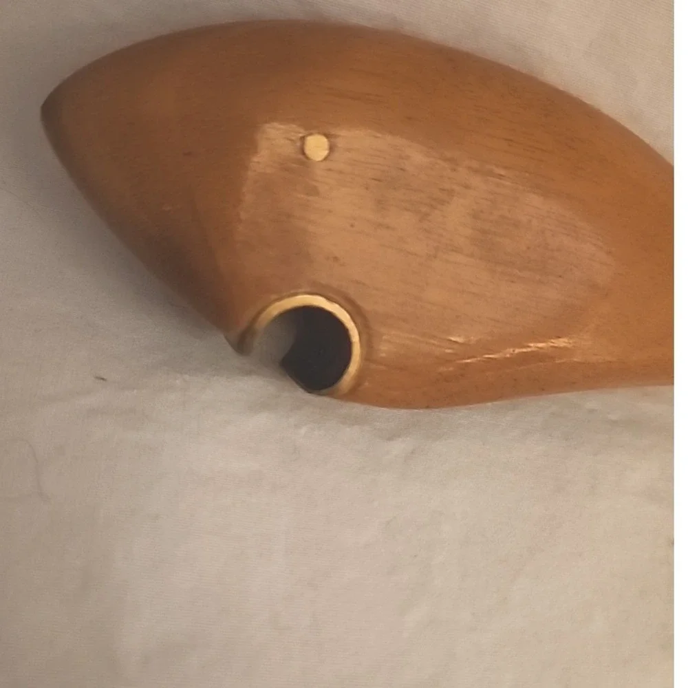 Vintage Hand Carved Wooden Fish Bottle Opener Mid Century Modern Barware 7 Inch
